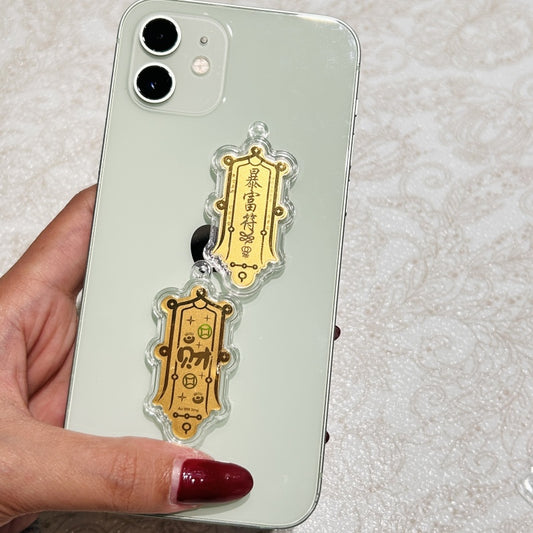 Gold mobile phone stickers for getting rich