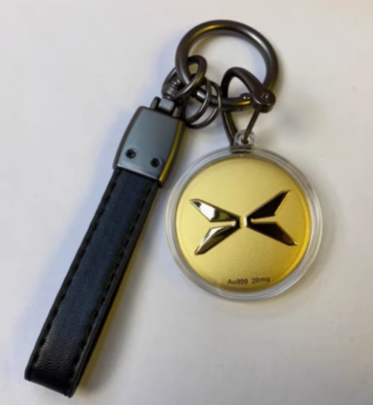 24K 999 gold car pendant, a birthday gift for girlfriend, wife, boyfriend