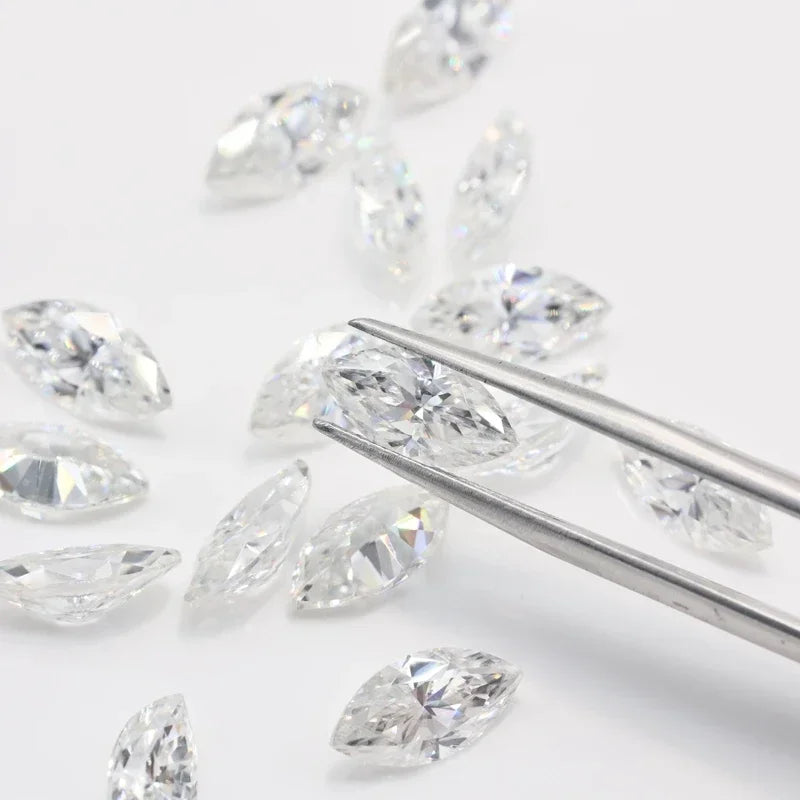 Moissanite Stone D Color Marquise Cut VVS1 GRA Certified Lab Grown Gemstone Passed Diamond Tester Charms Woman Jewelry Making