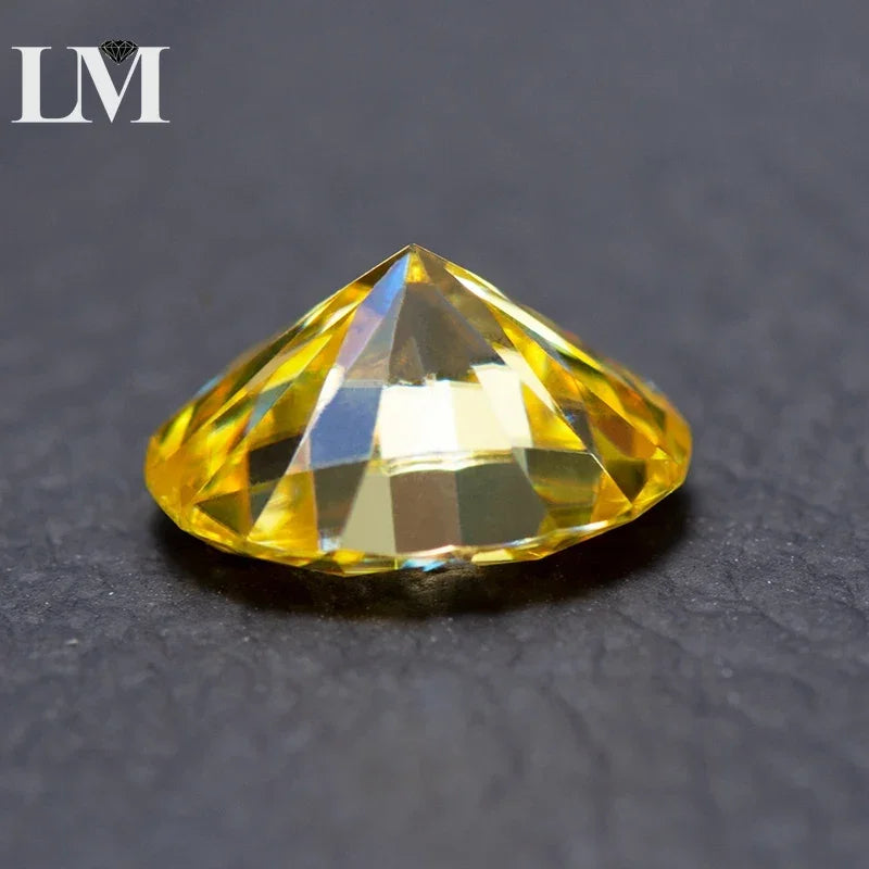 Moissanite Loose Diamond Oval Cut Lemon Yellow Color Lab Grow Gemstone Jewelry Making Materials Comes with GRA Certificate