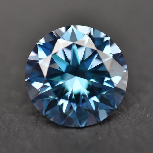 Moissanite Sea Blue Color Round Cut Wholesale Gemstones Lab Created Diamond Jewelry Making Materials with GRA Certificate