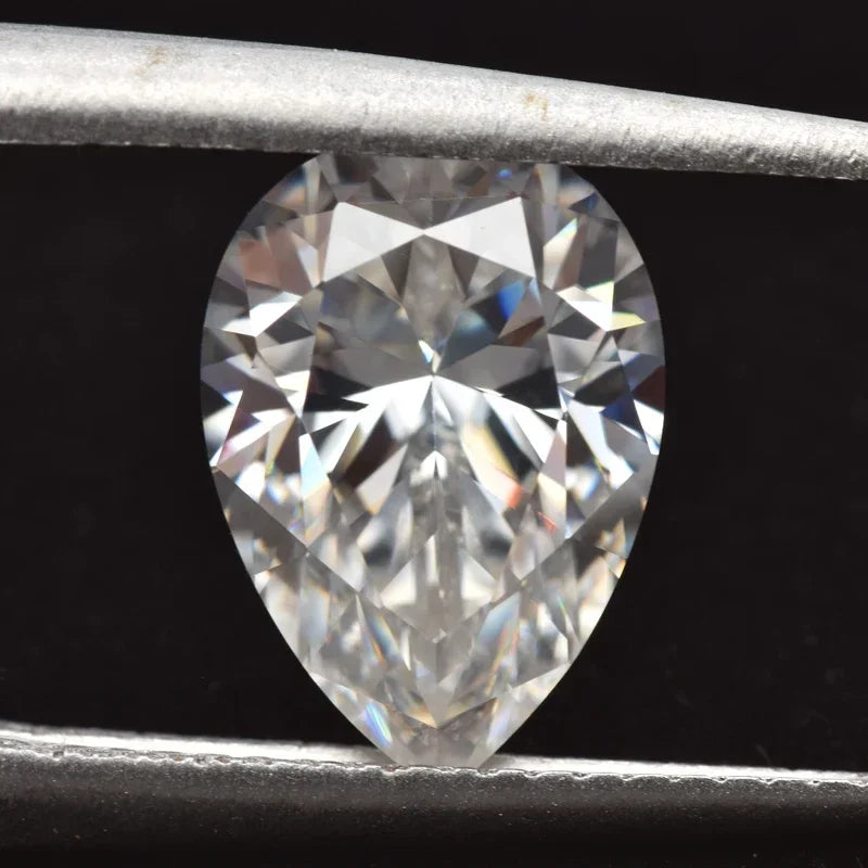 Moissanite Pear Cut D Color VVS1 for Diy Advanced Jewelry Rings Earrings Making Pass Diamond Test with GRA Certificate