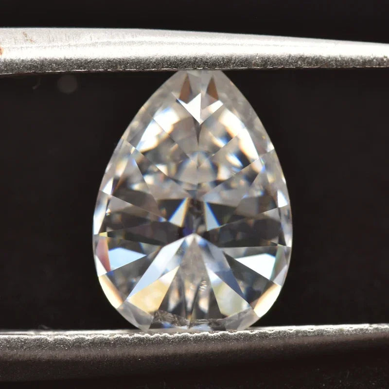 Moissanite Pear Cut D Color VVS1 for Diy Advanced Jewelry Rings Earrings Making Pass Diamond Test with GRA Certificate