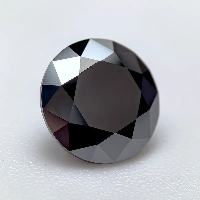 Wholesale Moissanite Stone Black Color Round Cut Lab Charms Diamond Pass Diamond Tester Making with GRA Certificate