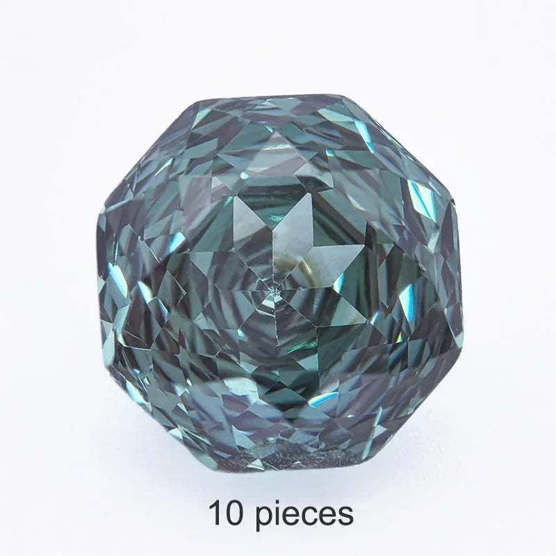 Cubic Zirconia Rose Cut Gradient Green Color Gemstone Bead for Diy Jewelry Making Material