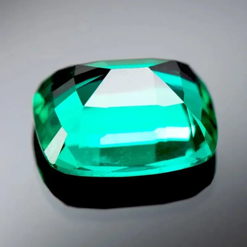 Lab Grown Colombia Emerald Green Color Rectangle Cushion Shape VVS1 Gemstone for Jewelry Making Selectable AGL Certificate