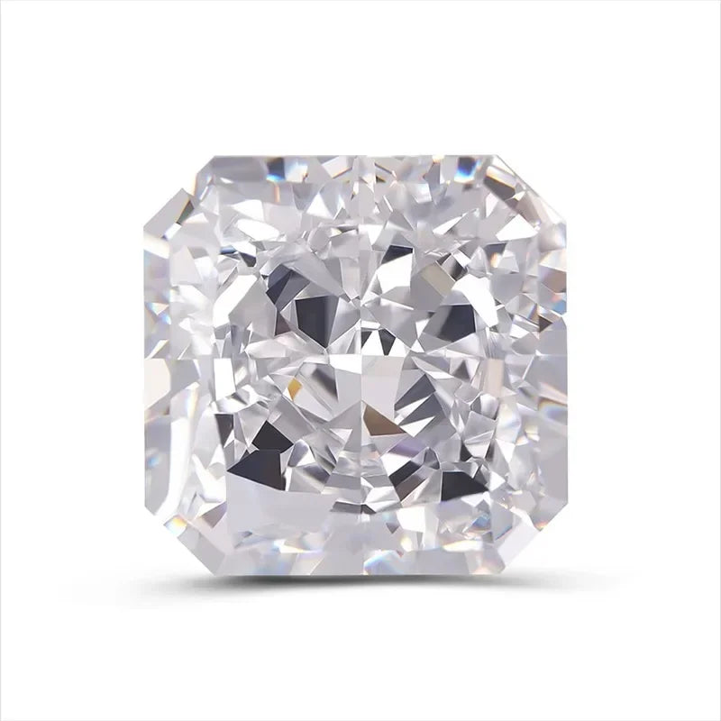 Cubic Zirconia Square Shape White Color 4k Crushed Ice Cut High Quality Top Grade Synthetic CZ for Jewelry Making Ring Materials