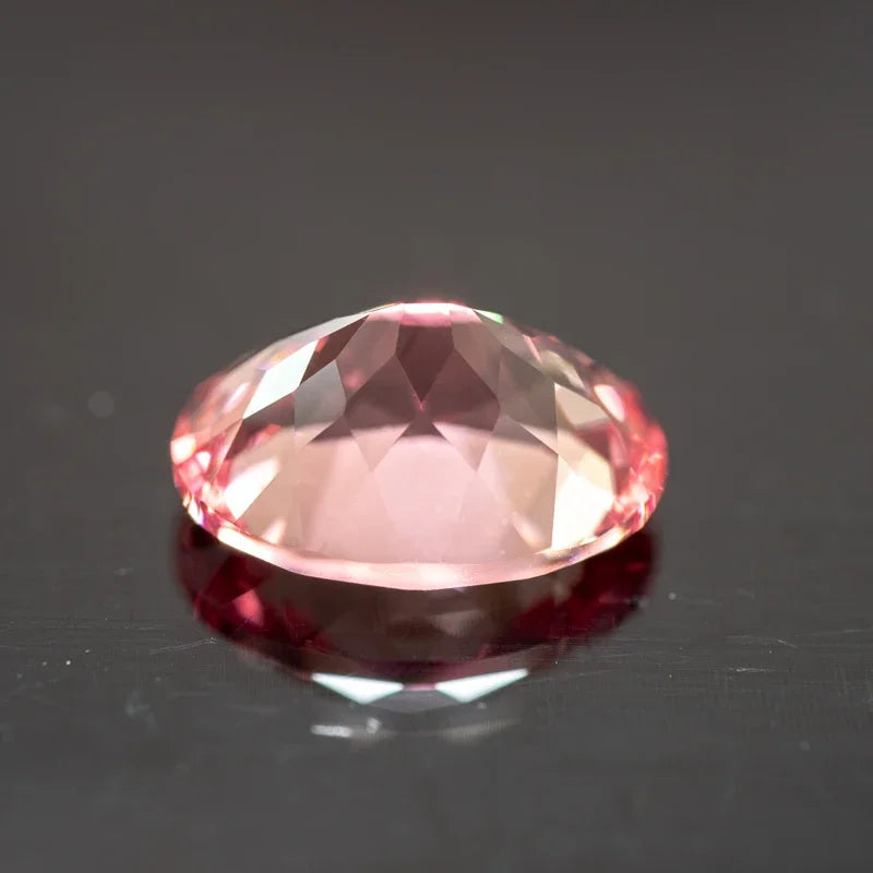 Lab Grown Padparadscha Red Lotus Oval Shaped Charms Gemstone DIY Ring Necklace Earrings Main Materials with Certificate