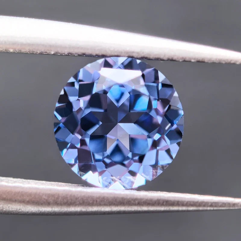 Lab Grown Sapphire Cornflower Round Shaped Extremely Shiny Quality DIY Ring Necklace Earrings Main Materials AGL Certificate