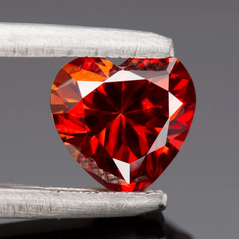 Moissanite Stone Garnet Color Heart Cut Gemstone Lab Created Diamond for Advanced Jewelry Rings Earrings Making With GRA Report