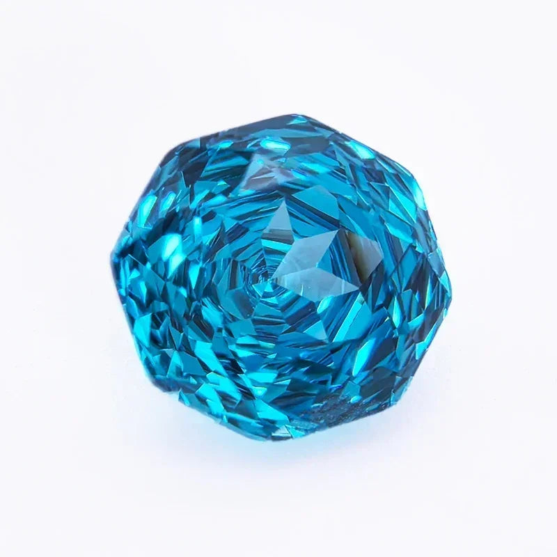 Cubic Zirconia Special Rose Cut Sea Blue Color Gemstone Bead Wholesale and retail for Diy Advanced Jewelry Rings Earrings Making