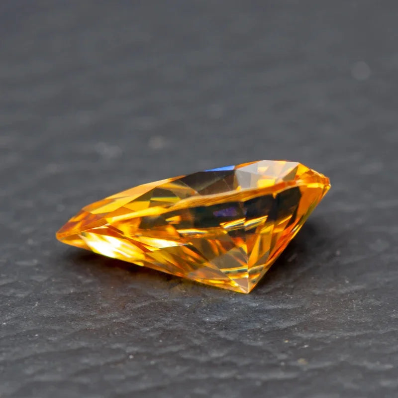Moissanite Pear Cut Champagne Colored diy charms Jewelry Making Pass Diamond Tester with GRA Certificate Wholesale Price