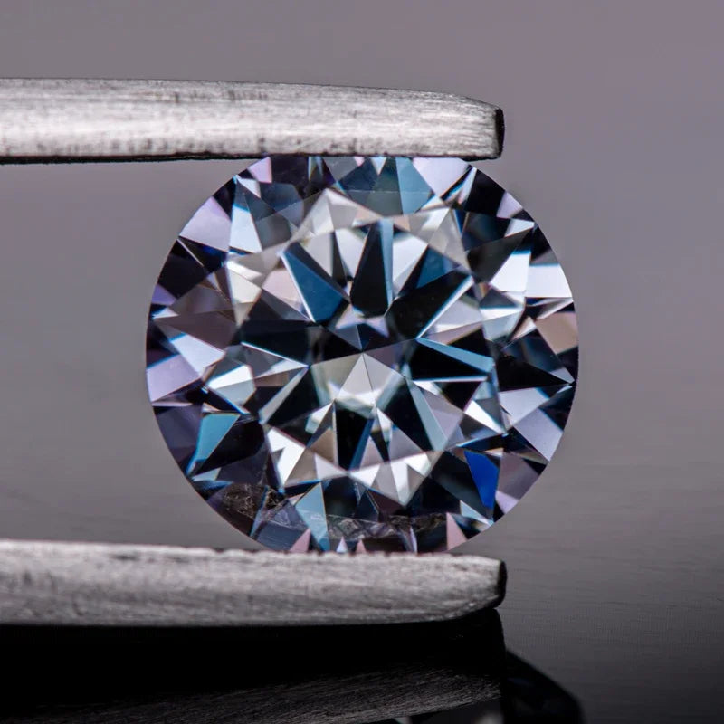 Moissanite Lavender Color Round Cut Loose Stone Gemstone GRA Certified Lab Created Diamond Advanced Jewelry Making Materials
