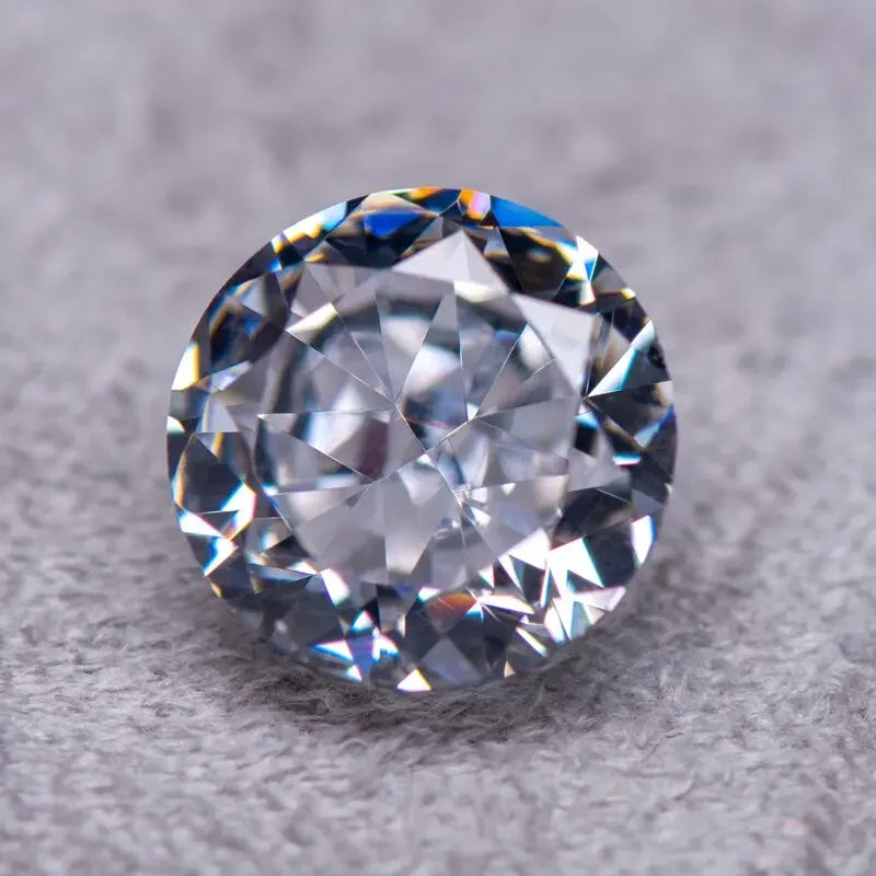 Cubic Zirconia Round Shape White Color 5A Grade Quality 4k Crushed Ice Cut Synthetic Gemstones Charms beads for Jewelry making