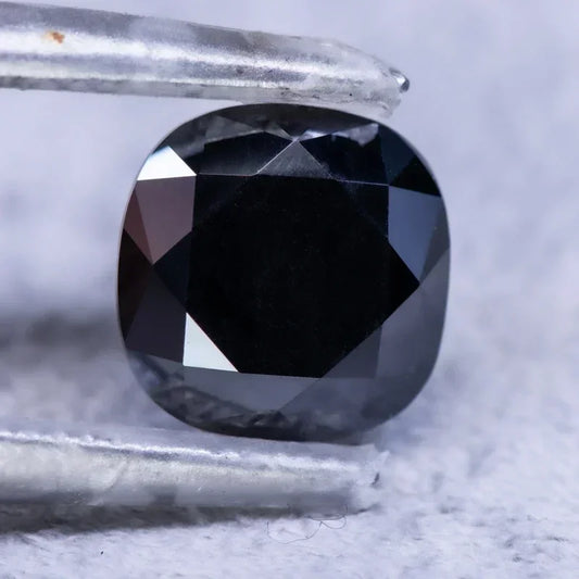 Moissanite Stone Natural Black Color Cushion Cut Artificial Gemstone DIY Ring Necklace Earrings Main Materials With Certificate
