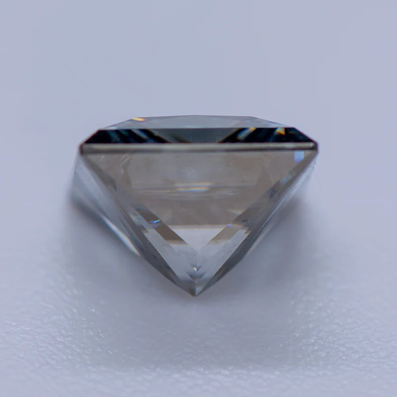 Moissanite Gemstone Princess Cut Gray color Lab Grown Diamond Advanced Jewelry Making Materials with GRA Certificate