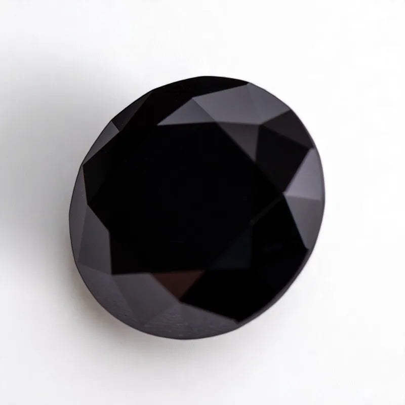 Wholesale Moissanite Stone Round Shape Primary Black Color DIY Charms Ring Necklace Earrings Main Materials Extremely Shiny Qual