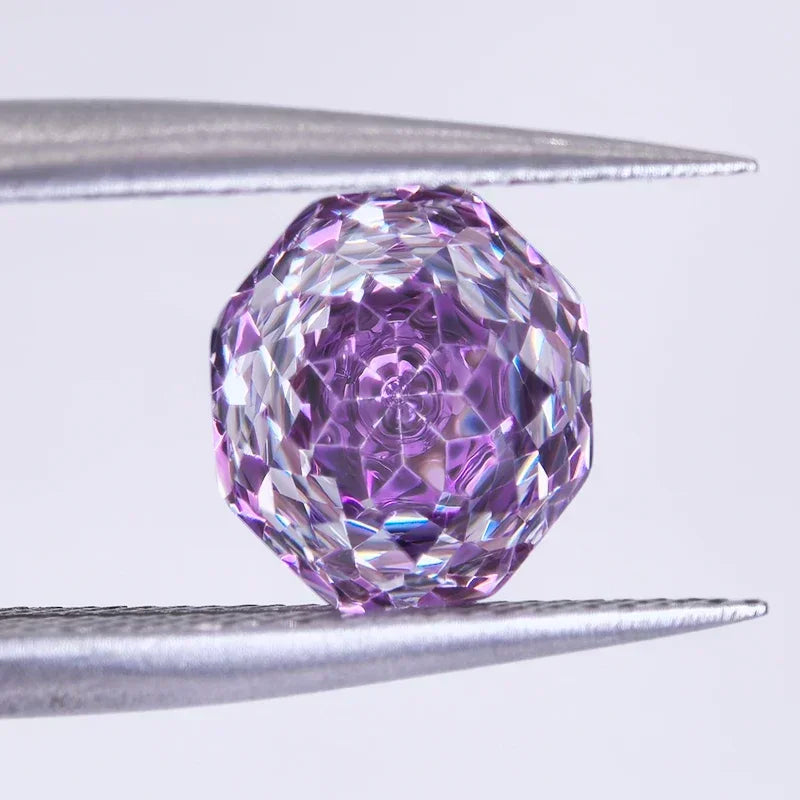 Cubic Zirconia Special Rose Cut Purple Color Gemstone Bead Wholesale and retail for Diy Advanced Jewelry Rings Earrings Making