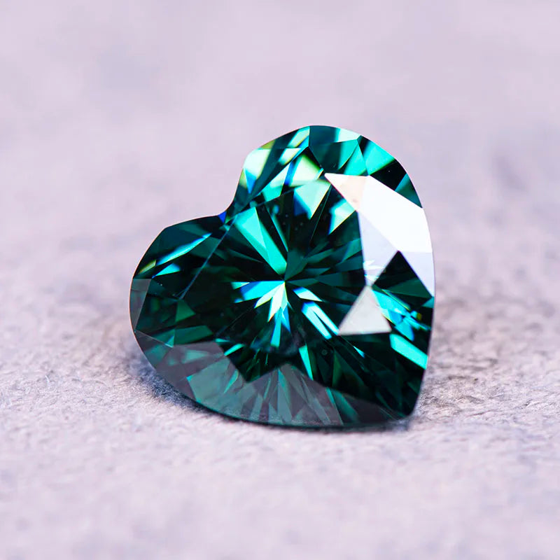 Moissanite Stone Natural Emerald Green Color Heart Cut Charms Gemstone DIY Advanced Jewelry Making Materials with Report