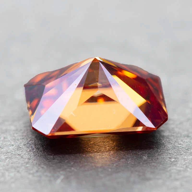 Moissanite Stone Watermelon Red Color Radiant Cut Charms Gemstone DIY Advanced Jewelry Rings Earrings Making  with Certificate