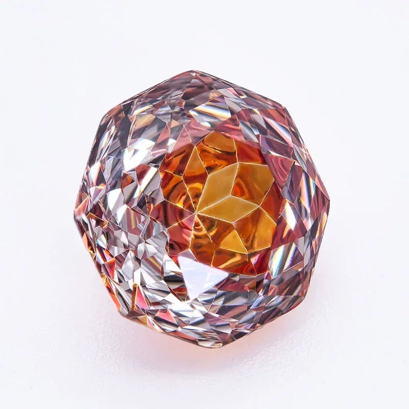 Cubic Zirconia Special Rose Cut Orange Color Gemstone Bead Wholesale and Retail for Diy Advanced Jewelry Rings Earrings Making