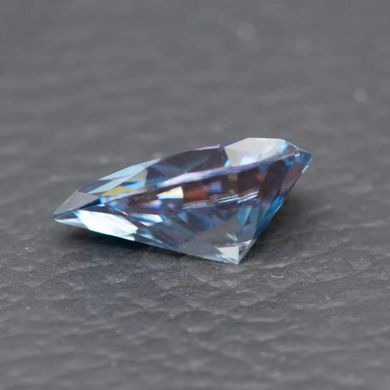 Moissanite Pear Cut Sapphire Blue Diy Charms Jewelry Making Pass Diamond Tester with GRA Certificate Wholesale Price