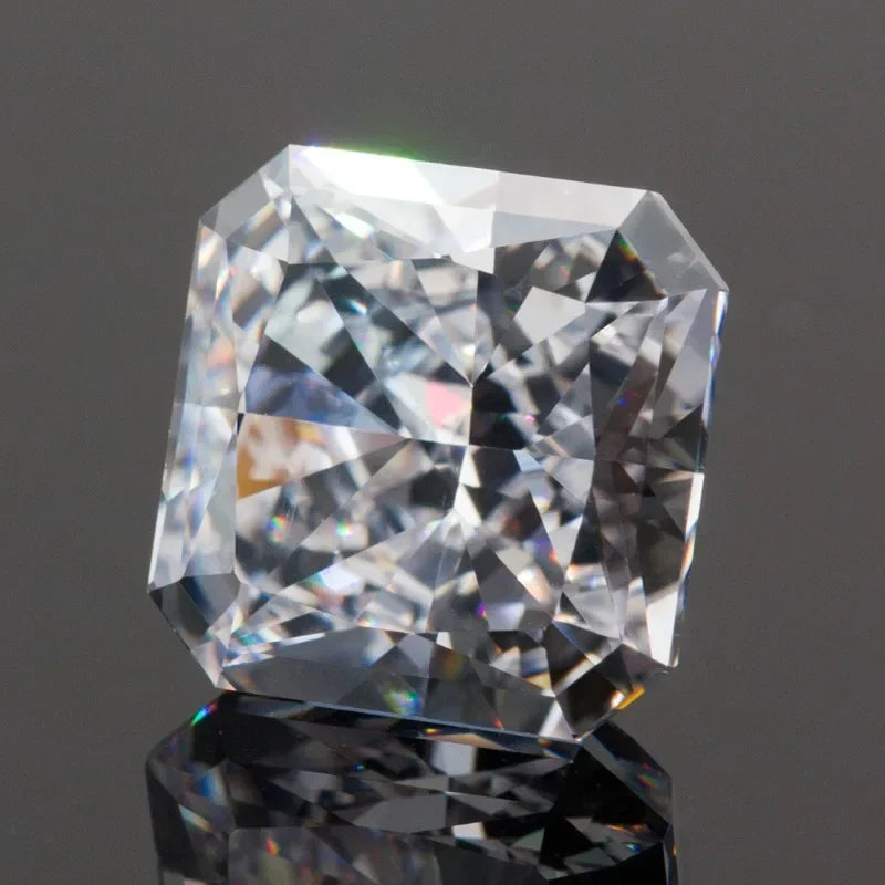 Cubic Zirconia Square Shape White Color 4k Crushed Ice Cut High Quality Top Grade Synthetic CZ for Jewelry Making Ring Materials