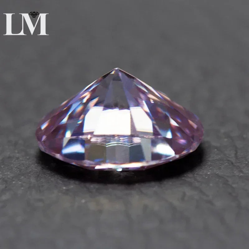 Moissanite Stone Oval Cut Light Purple Colour Lab Grown Synthetic Diamond Jewelry Making Materials Comes with GRA Certificate