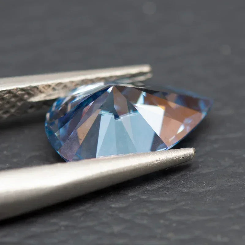 Wholesale Moissanite Stone Pear Cut Sapphire Blue  Diy Charms Jewelry Making Pass Diamond Tester with GRA Certificate Wholesale