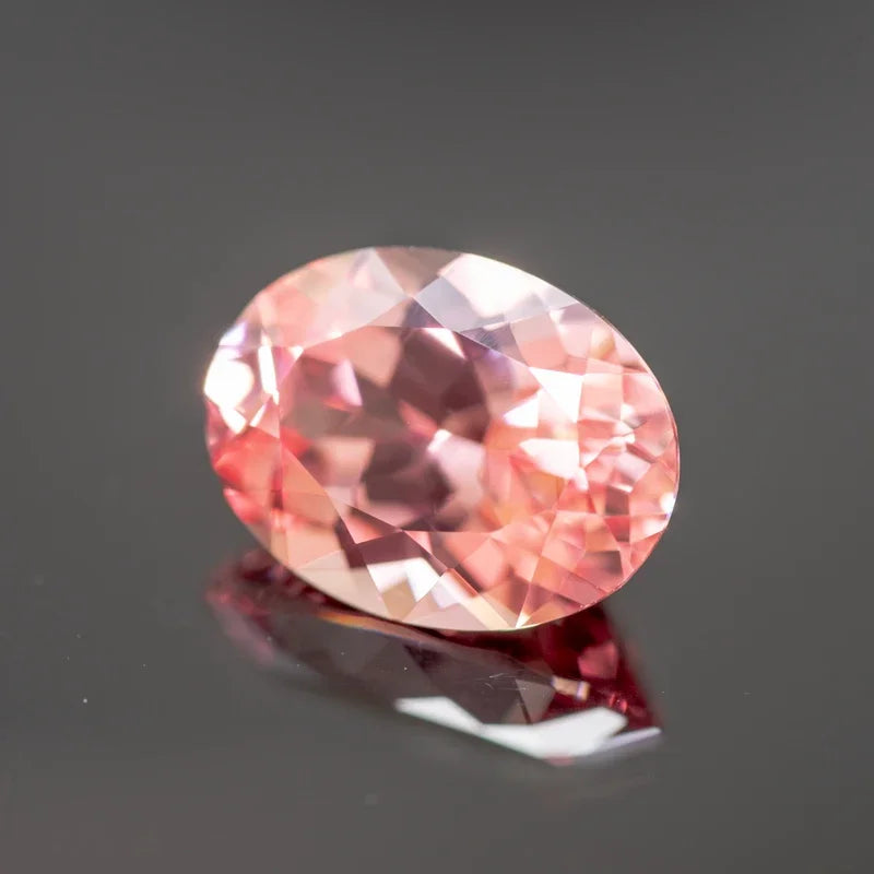 Lab Grown Padparadscha Red Lotus Oval Shaped Charms Gemstone DIY Ring Necklace Earrings Main Materials with Certificate