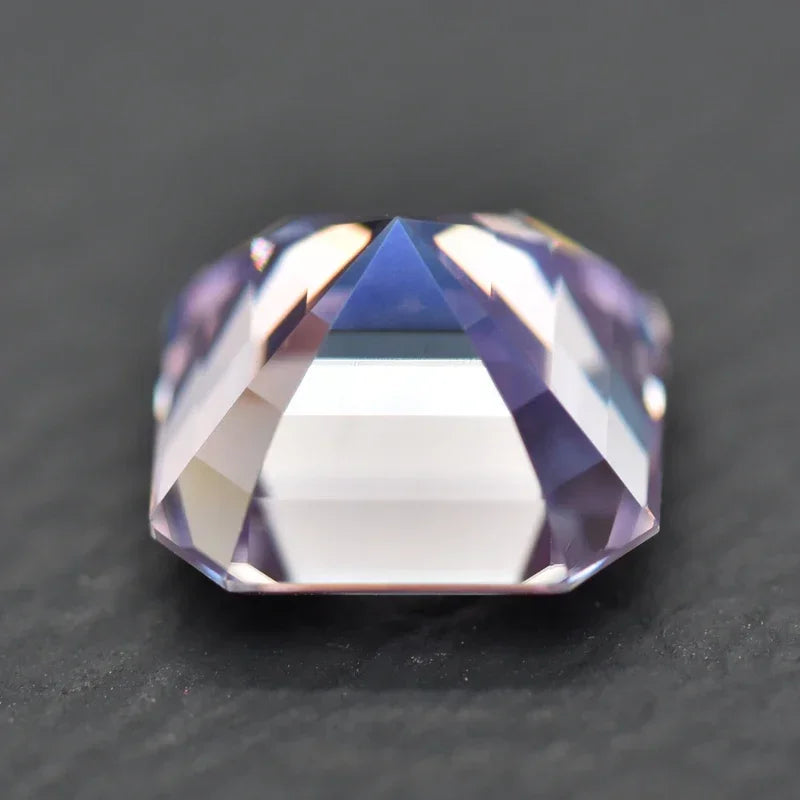 Wholesale Moissanite Stone Asscher Cut Light Purple Color Extremely Shiny Quality DIY Advanced Jewelry Rings Earrings Making Cer