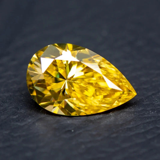 Moissanite Pear Cut Lemon Yellow Colored Pass Diamond Tester Diy Charms Advanced Jewelry Making Materials with GRA Report