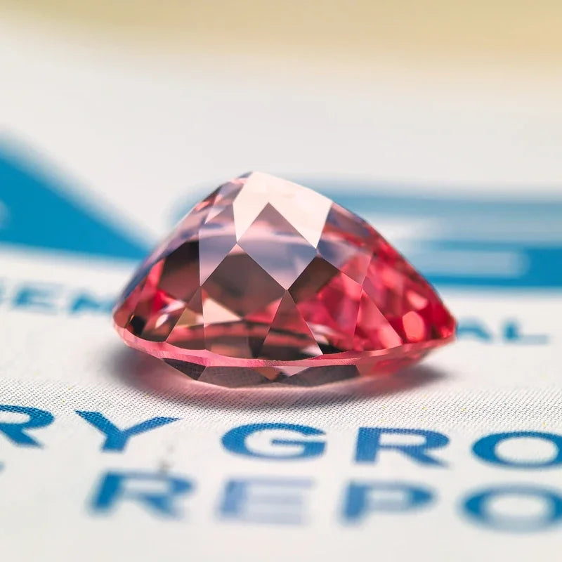 Lab Grown Sapphire Pear Shaped Red Lotus Extremely Shiny Quality DIY Ring Necklace Earrings Main Materials AGL Certificate