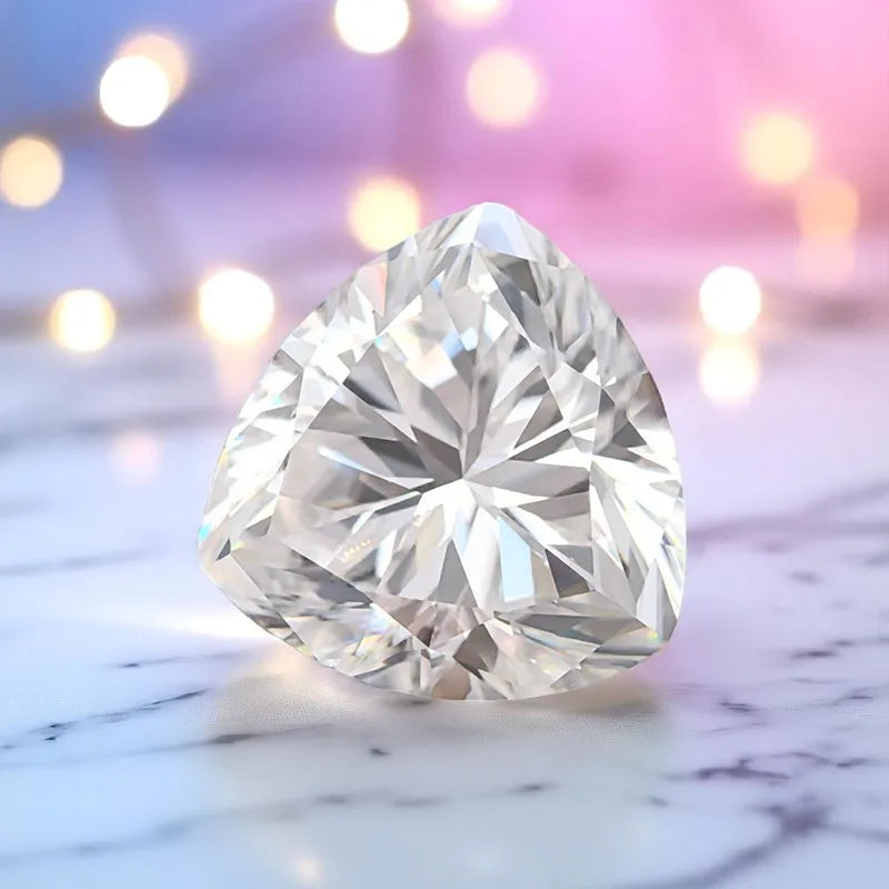 Moissanite Stone Super White D Color VVS1 Trillyon Cut DIY Jewelry Making Charms Ring Necklace Earrings with GRA Certificate
