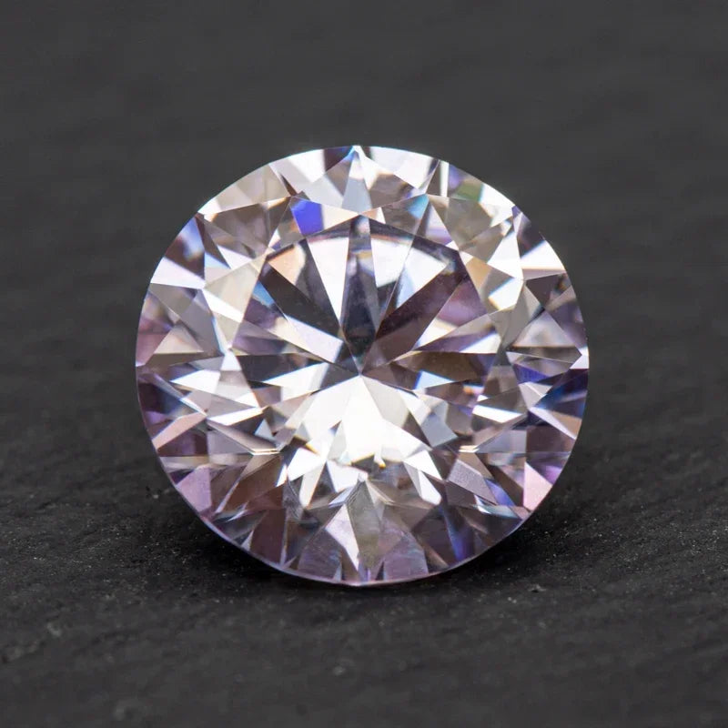 Moissanite Wholesale Light Purple Color Round Cut Lab Grow Gemstone for Jewelry Diy Making Materials with GRA Certificate