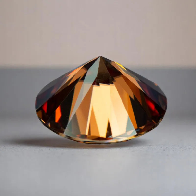 Moissanite Garnet Red Colored Round Cut Charm Gemstone Lab Grown Diamond for DIY Jewelry Making Materials with GRA Certificate