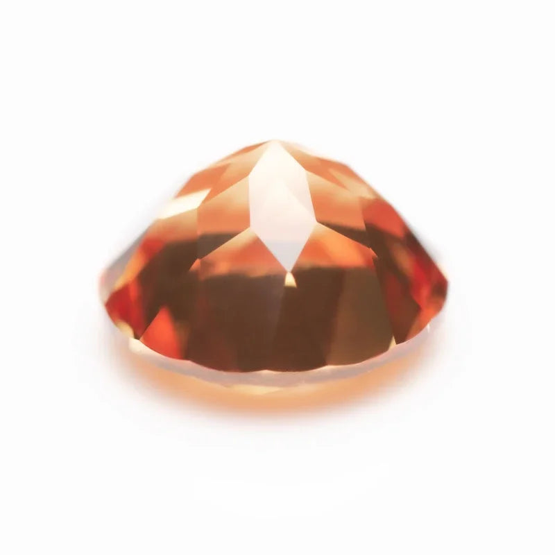 Lab Grown Sapphire Orange Color Round Shape Extremely Shiny Quality DIY Ring Necklace Earrings Main Materials AGL Certificate