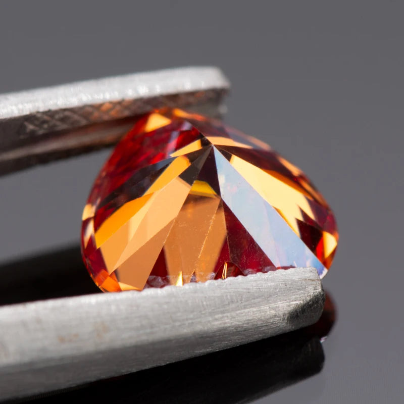 Moissanite Stone Garnet Color Heart Cut Gemstone Lab Created Diamond for Advanced Jewelry Rings Earrings Making With GRA Report