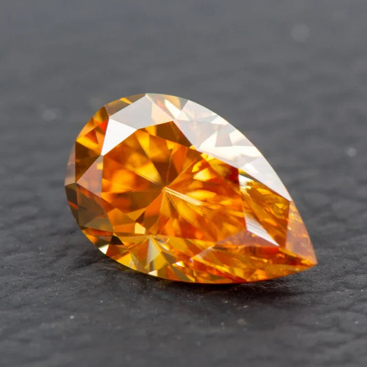 Moissanite Pear Cut Champagne Colored diy charms Jewelry Making Pass Diamond Tester with GRA Certificate Wholesale Price