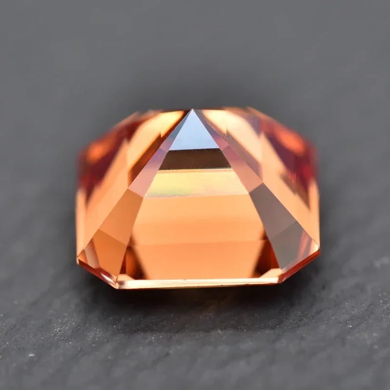 Wholesale Moissanite Stone Asscher Cut Watermelon Red Extremely Shiny Charms Gemstone DIY Ring Necklace Earring Main Materials C