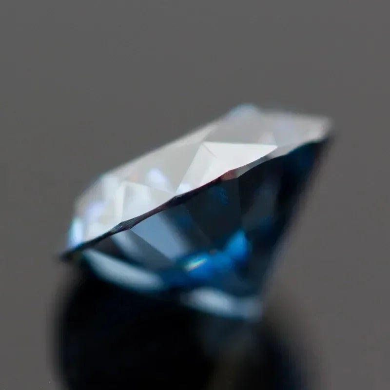 Moissanite Round Shape Royal Blue Color Wholesale Lab Grow Diamond Premium Gemstones of The Highest Quality with GRA Certifies