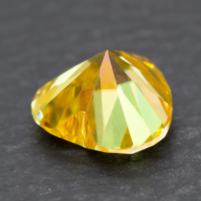 Moissanite Loose Stone Golden Yellow Color Heart Cut Lab Grown Diamond Advanced Jewelry Making Materials With GRA Certificate