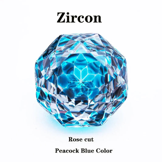 Wholesale Cubic Zirconia Rose Cut Peacock Blue Color DIY Ring Necklace Earrings Main Materials Charms Gemstone Factory Wholesale