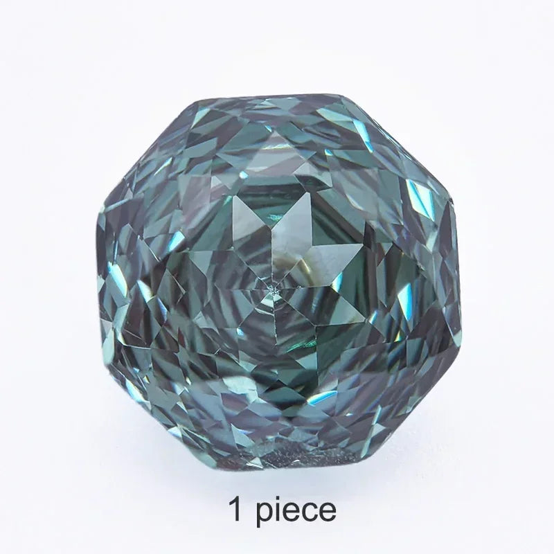 Cubic Zirconia Rose Cut Gradient Green Color Gemstone Bead for Diy Jewelry Making Material