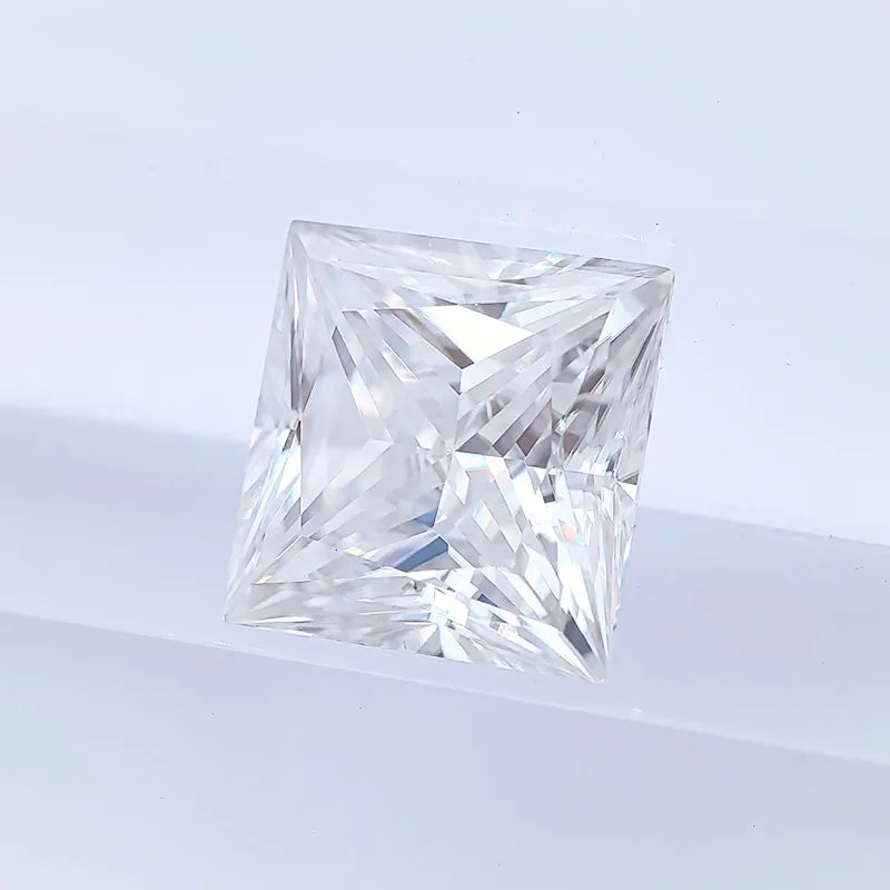 Wholesale Moissanite Stone Princess Cut Super White D Color VVS1 DIY Charms Ring Necklace Earrings with Certificate