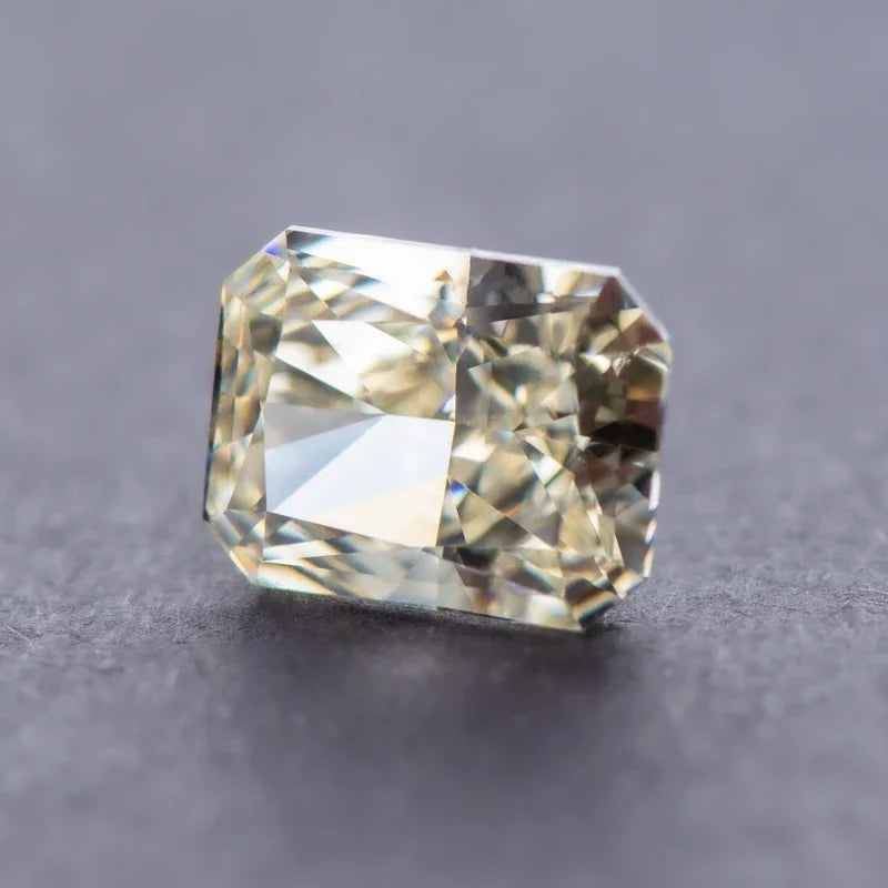 Cubic Zirconia Radiant Shape Light Yellow Color 5A Grade 4k Crushed Ice Cut Charm Stone for DIY Necklace Earrings Main Materials