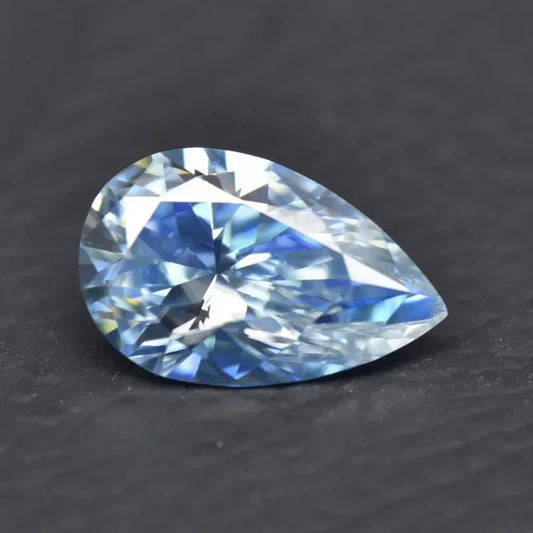 Moissanite Stone Ice Blue Color Pear Cut Lab Grown Diamond For Diy Jewelry Making Pass Diamond Tester With GRA Certificate