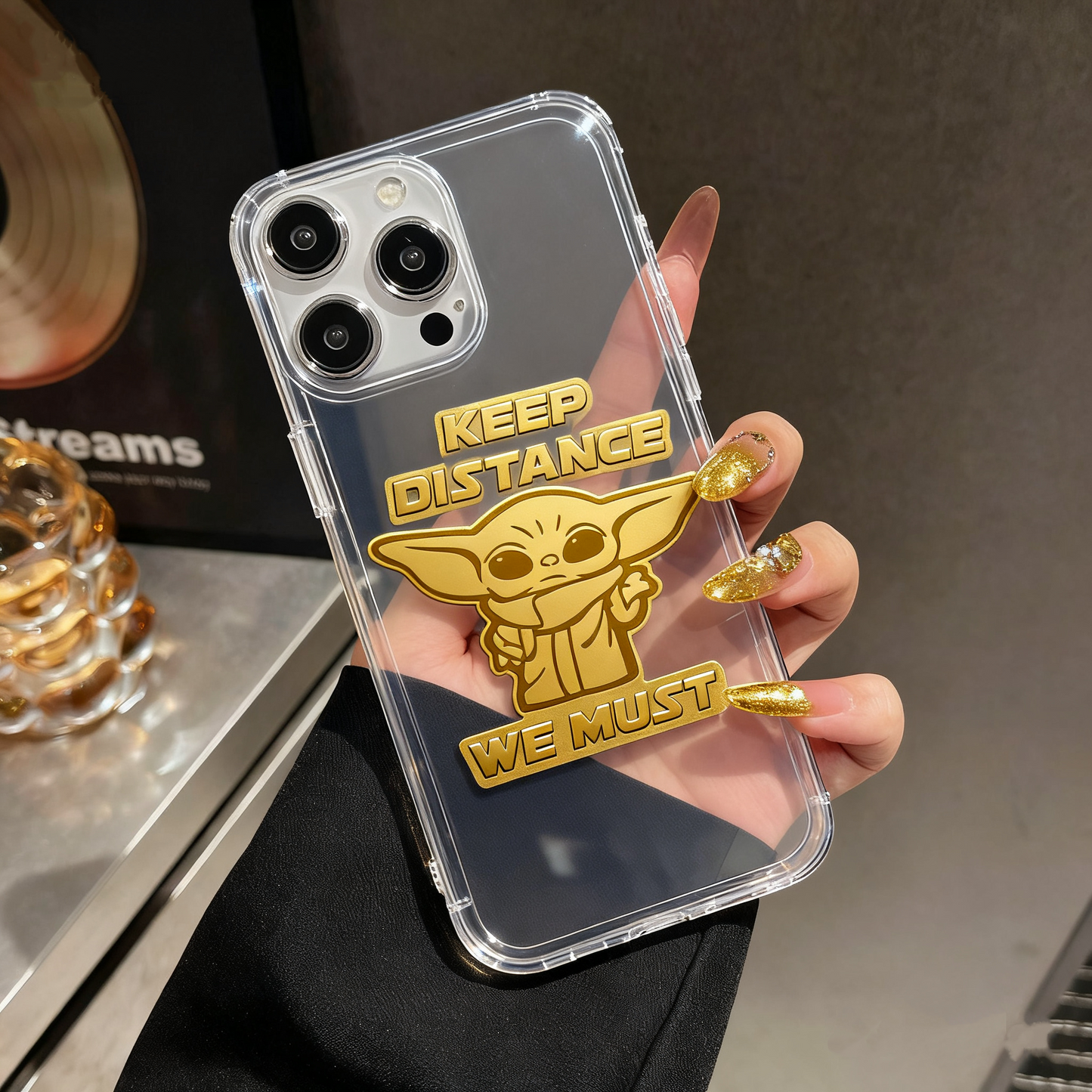 Gold phone stickers are popular online
