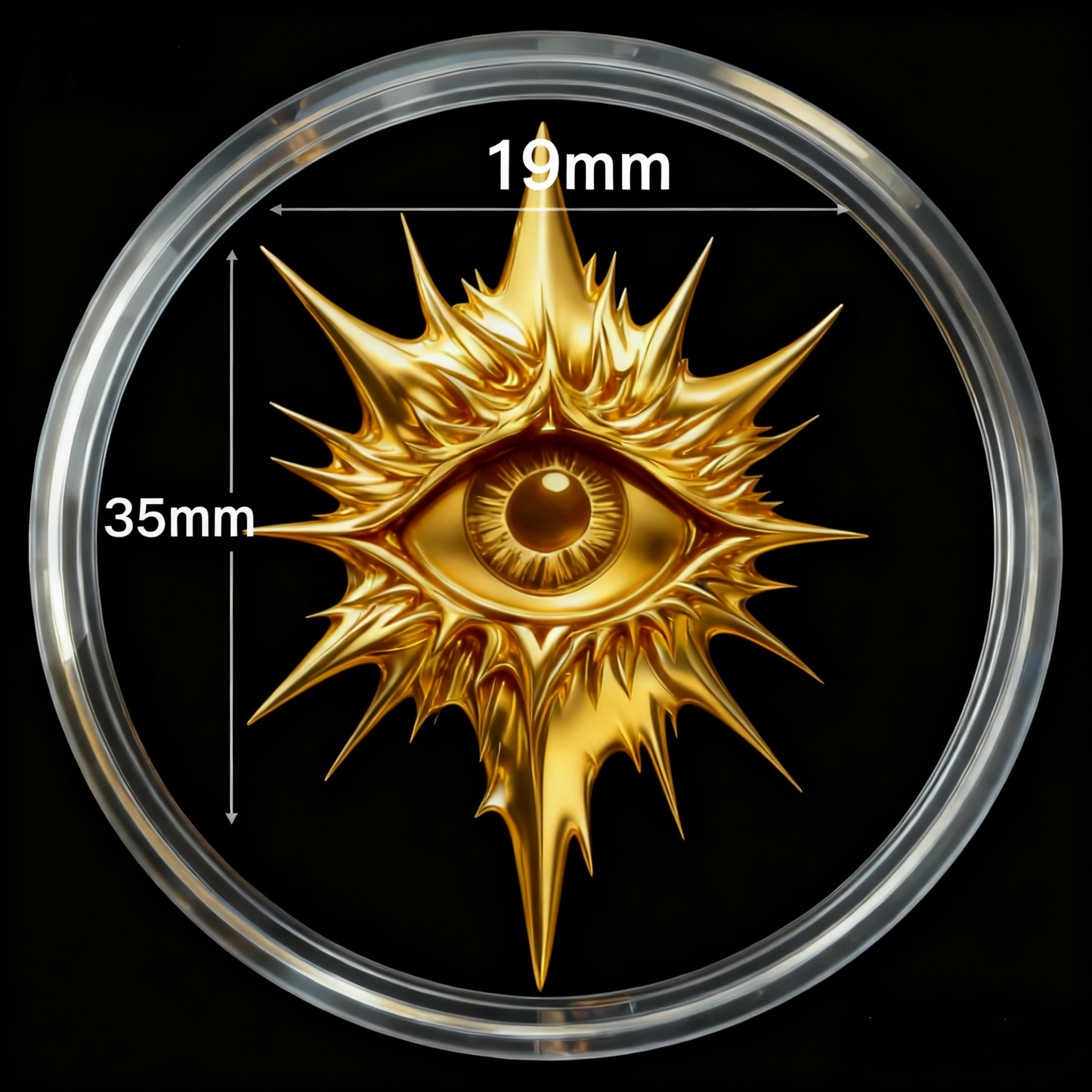 Gold phone sticker cross
