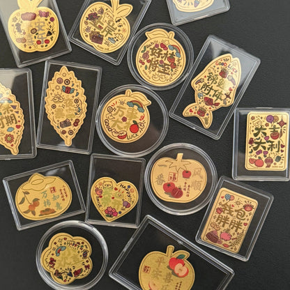 Gold phone sticker colorful wallet fat